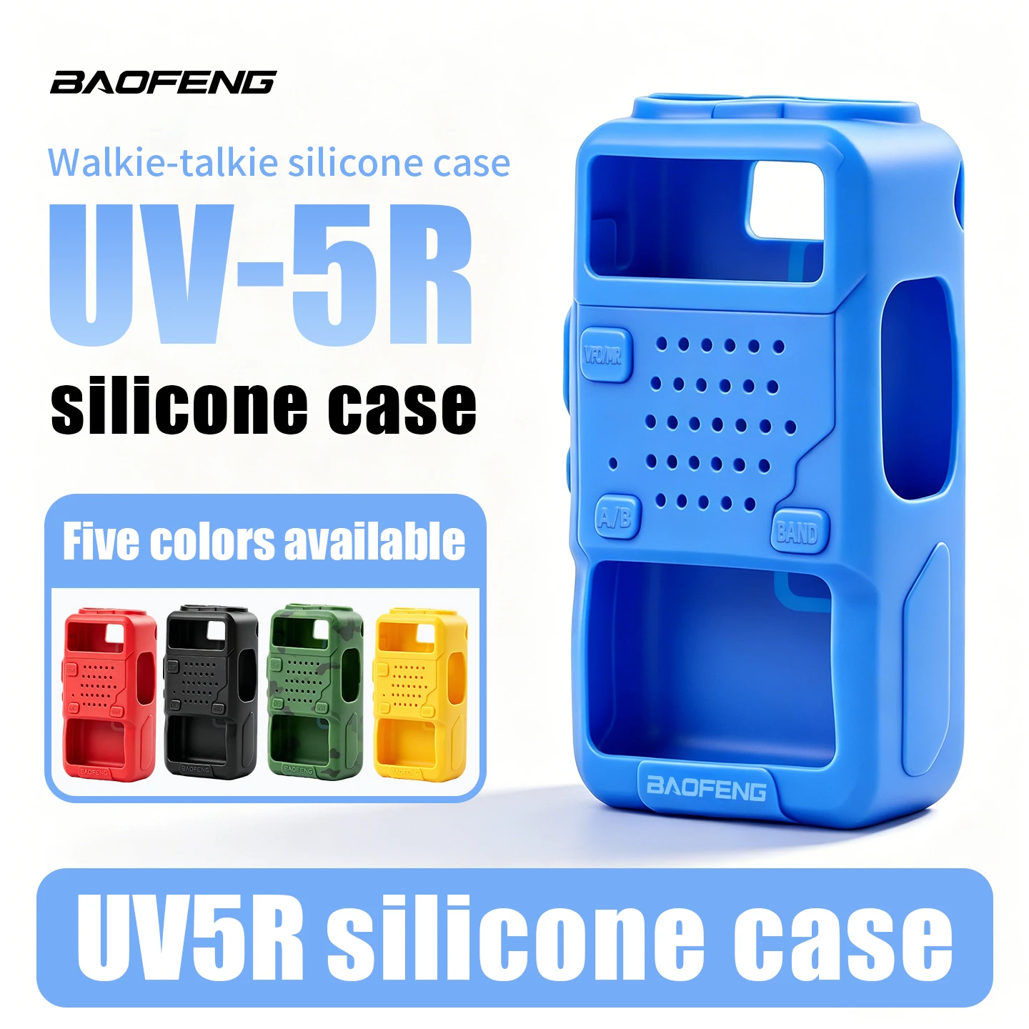 Silikon-Gummi-Schutzhülle für UV-5R-Funkgeräte, UV-5RB, UV-5REPlus, BF-F8+, UV-985, TH-F8, Walkie-Talkie-Zubehör – Detail 1
