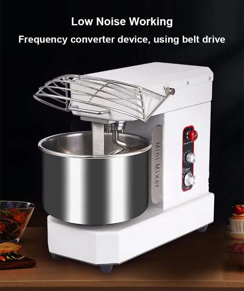 Stainless Steel Bucket 10L Dough Mixing Machine High Efficiency Kitchen Appliance