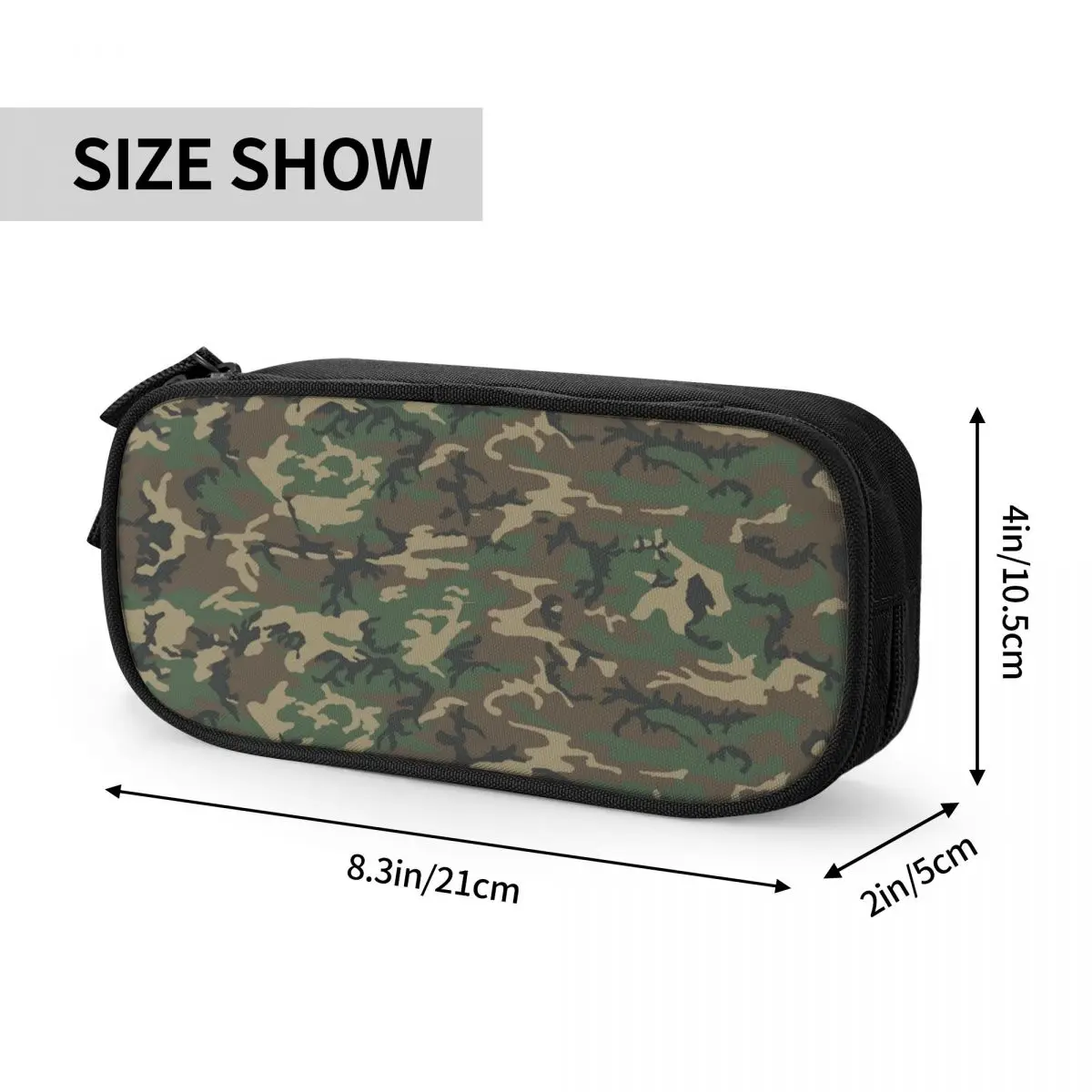 Imagem -06 - Exército Camuflagem Padrão Lápis Cases Selva Militar Camo Lápis Cases Pen Holder para Menina e Menino Bolsa para Estudantes Papelaria Escola