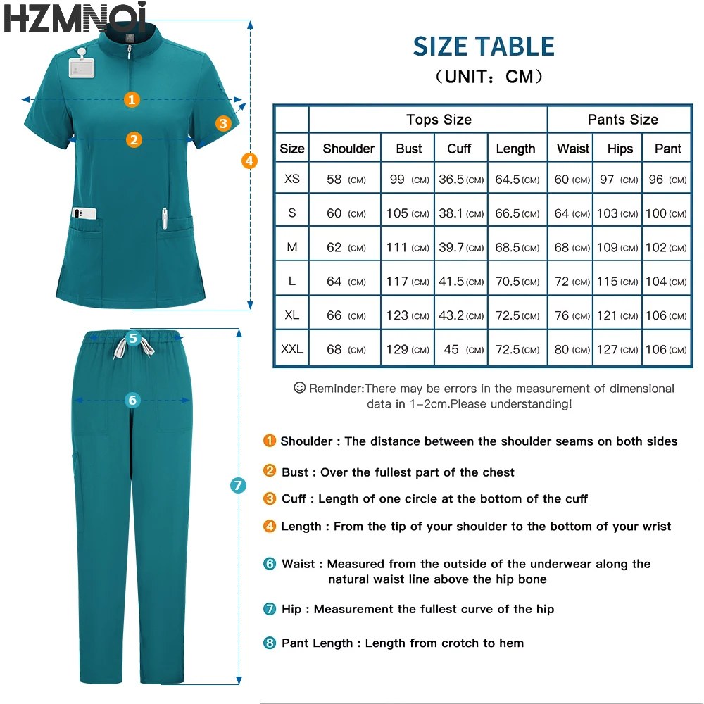 Surgical Uniforms  Hospital Accessories Nurse Short Sleeved Shirt Straight Pants Set Medical Beauty Pet Clinic Man Work Clothes