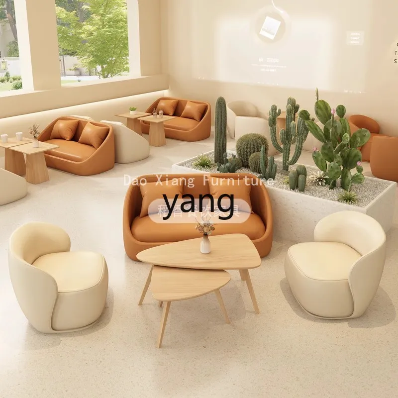 

YHM leisure sofa living room table and chair combination cafe