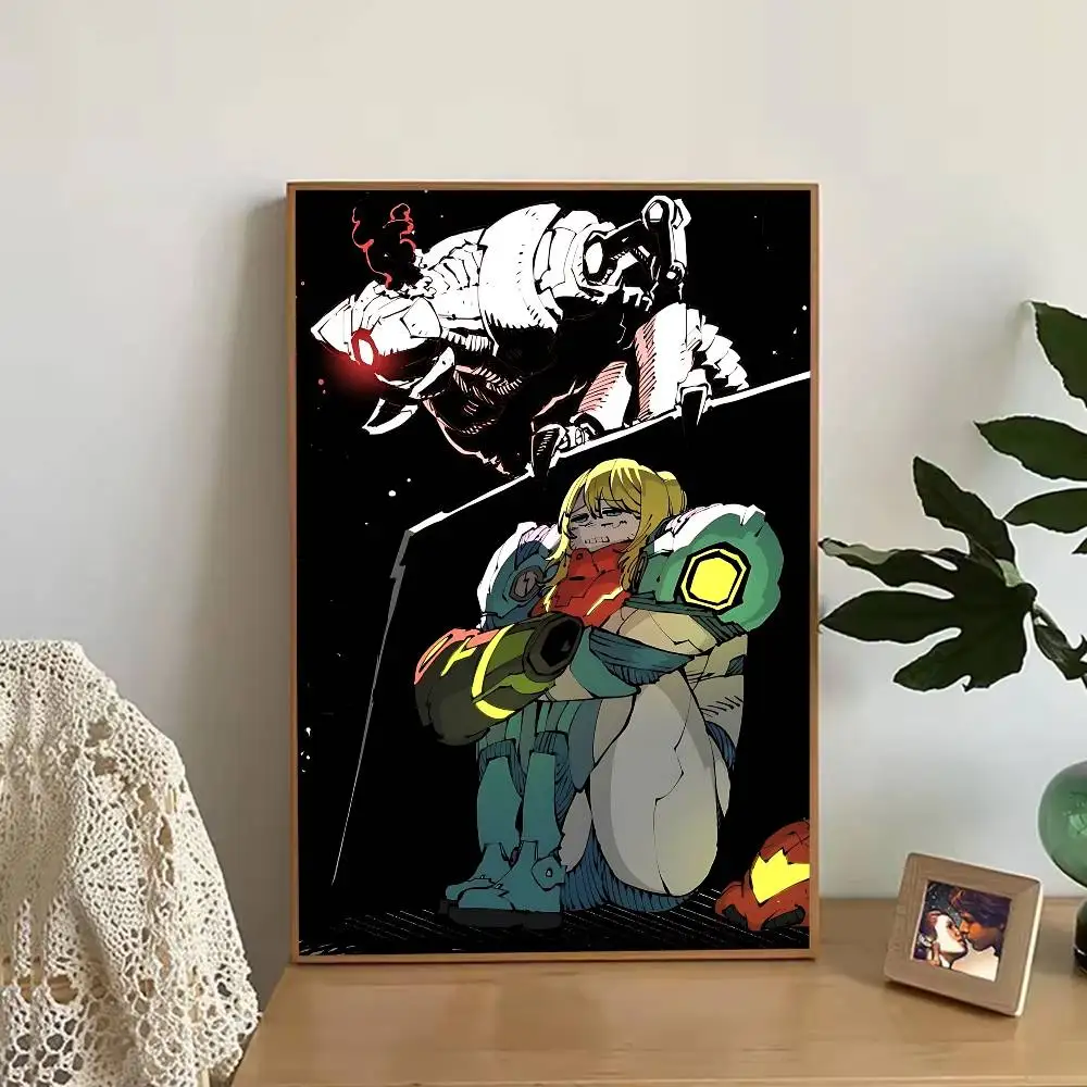 Cool M-Metroid Dread Retro Fashion Pictorial Poster Sticky Poster Paper Sticker DIY Room Bar Cafe Wall Decor Gift