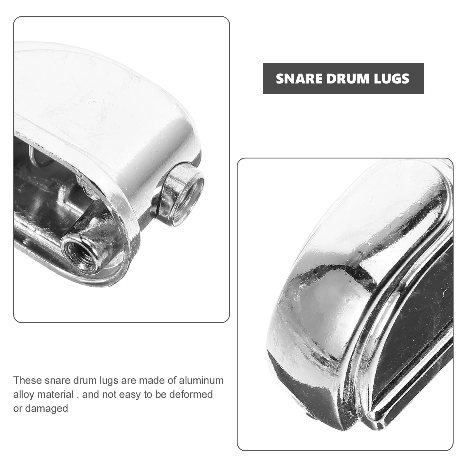 

5pcs Metal Snare Lugs Claw Hooks Replacement Parts Bass Drum Percussion Accessories Drum Set Parts Instrument Supplies