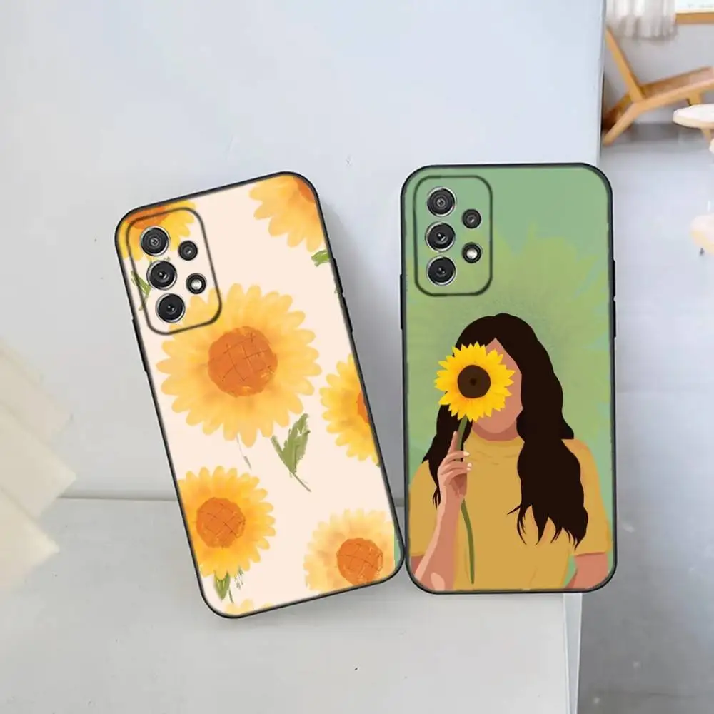 

Cute Summer Daisy Sunflower Phone Case For Samsung S25,S24 Ultra,S20,S30 plus,S22 plus,S23,S30 ultra 5G Silicone Cover