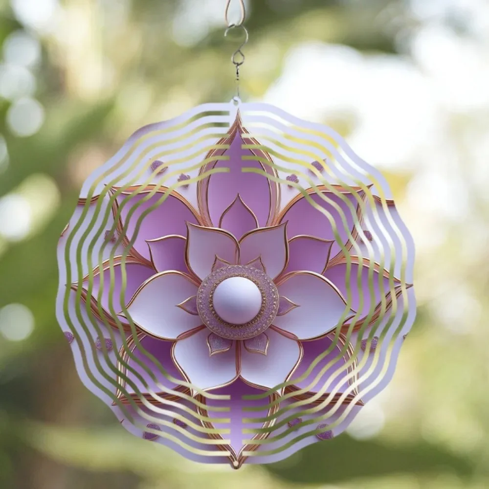 CIFBUY Wind Chime Garden Patio Decor Colorful Metal Hanging Ornament Outdoor Art No Battery Required