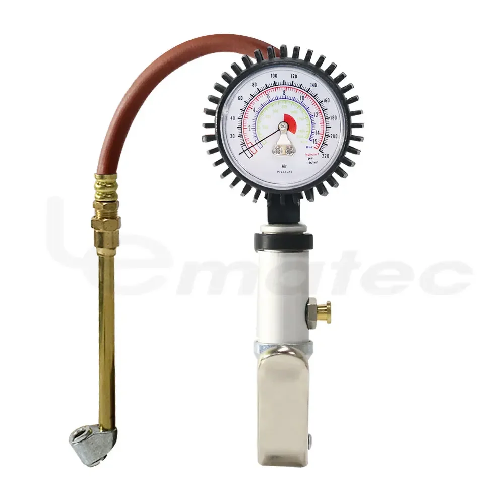 

LEMATEC Auto Air Tire Inflator With Pressure Gauge 220 PSI Heavy Duty Tire Inflator With Gauge