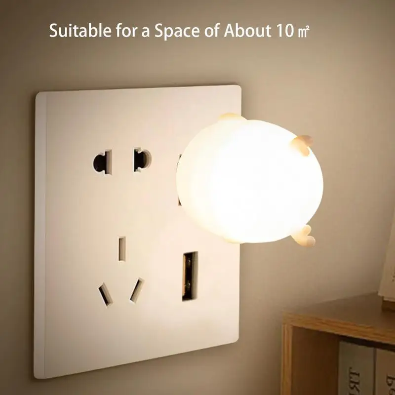 Luz de noche de ciervo para bebé, lámpara de Noche Blanca/cálida, Plug And Play, recargable por USB para niños, regalo para bebé, dormitorio de cabecera