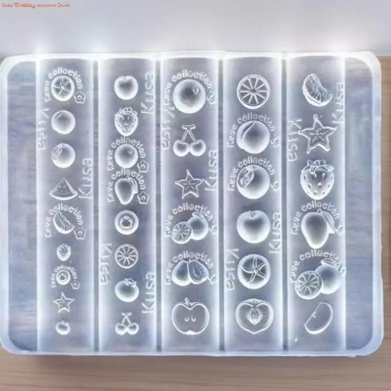 G92D قالب سحر أظافر الفاكهة قالب سيليكون قابل لإعادة الاستخدام لتصميم فن الأظافر بنفسك