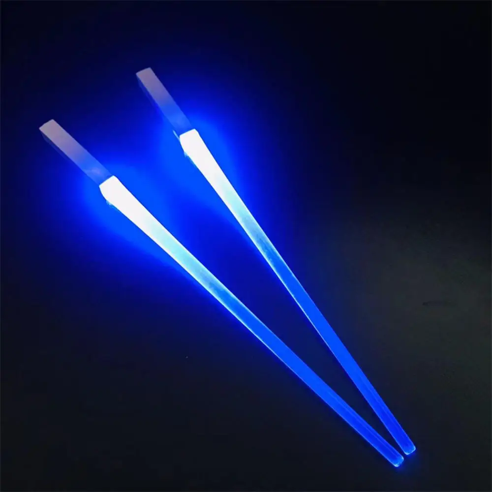 1Pair Luminous Chopsticks Creative Detachable Washable LED Lightsaber Chopstick Kitchen Tools Food Safe Tableware Sushi Sticks