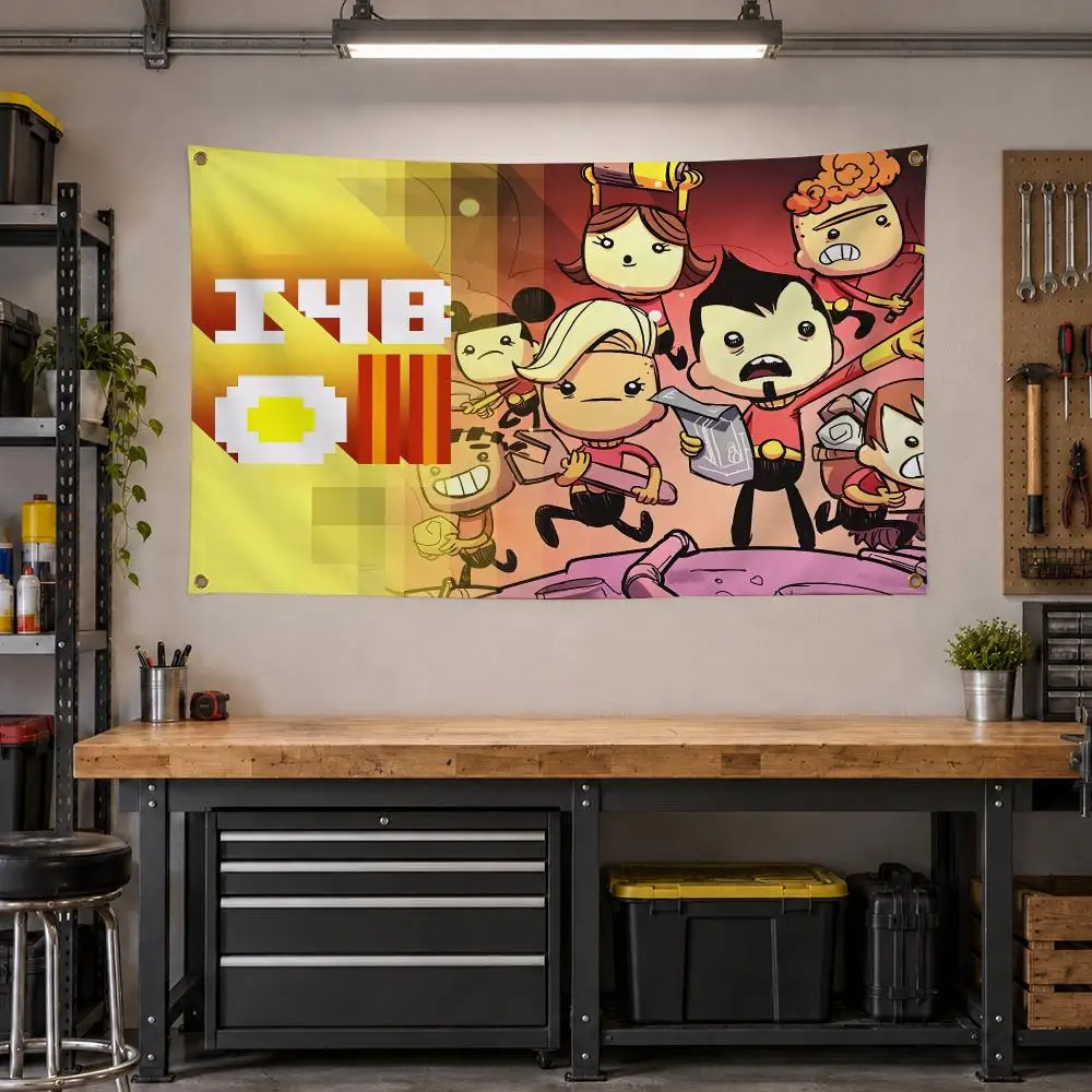 Game Oxygen Not Included Simulation Flags Personalized Banner Flag Room Dorm Camping Picnic Garage Bar Outdoor Wall Decor