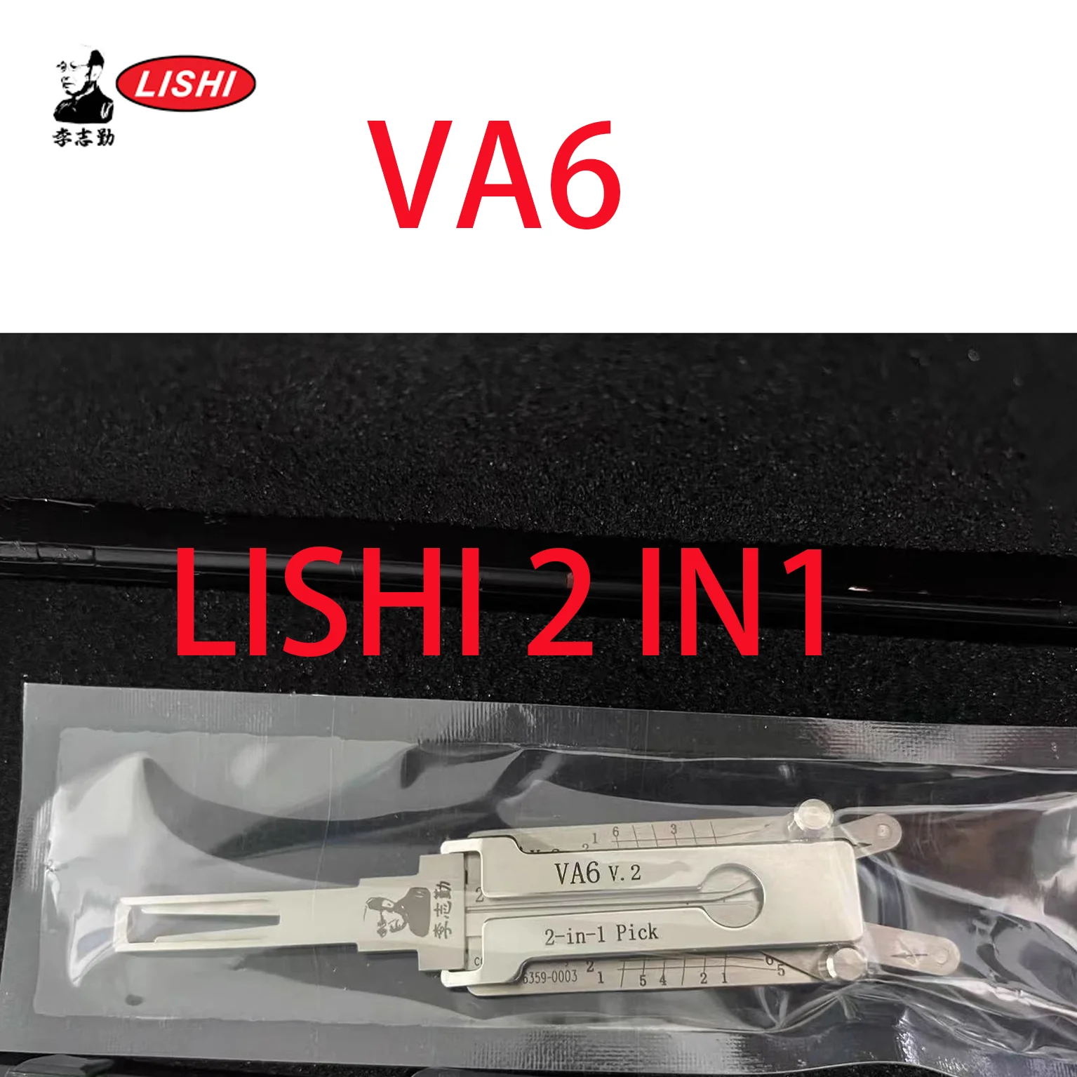 LISHI 2-in-1 Mark V2 Internal Milling Reading Tooth Width Decoder VA6 Locksmith Tool