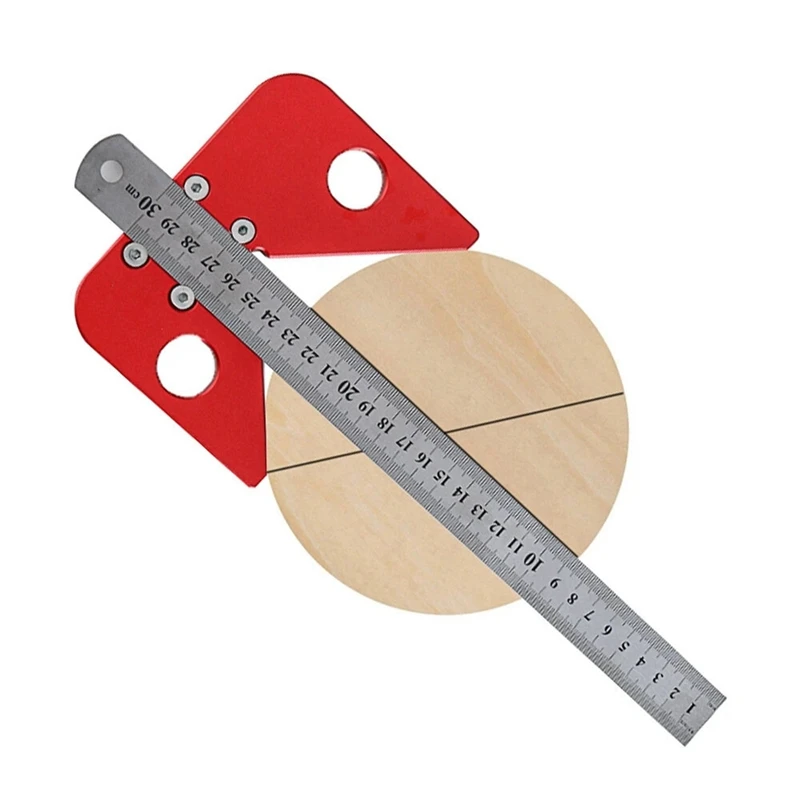 1 Piece Woodworking Center Marking Ruler Circular Midline Marking Device Multifunctional