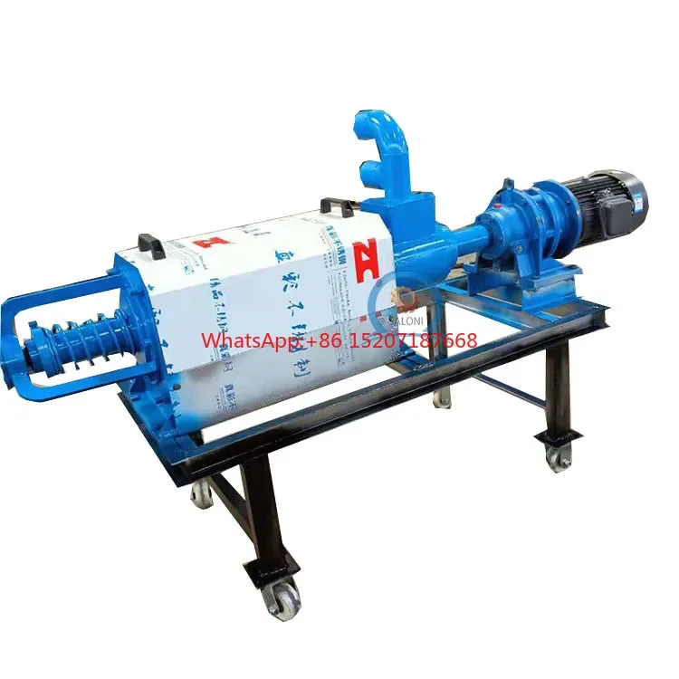 

hot sale farm use pig chicken manure dewatering machine/fecal solid liquid separator/manure processing machine