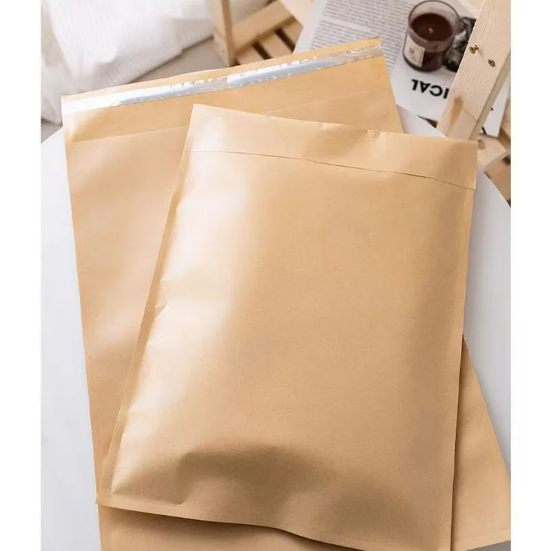 5 kraft paper envelope mailing bags, sturdy and durable, self sealing transport bag, suitable for daily use