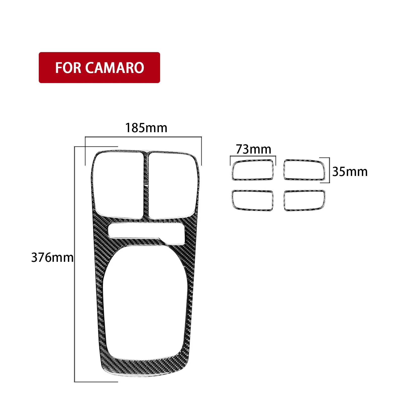 Real Carbon Fiber Car Accessories Gear Shift Surround Trim Decorative Cover Soft Sticker For Chevrolet Camaro 5th Gen 2012-2015 view 5