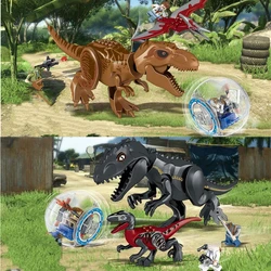 Jurassic Dinosaur Building Blocks Jurassic Dinosaur Figures Bricks Tyrannosaurus Rex Indominus Model Toys