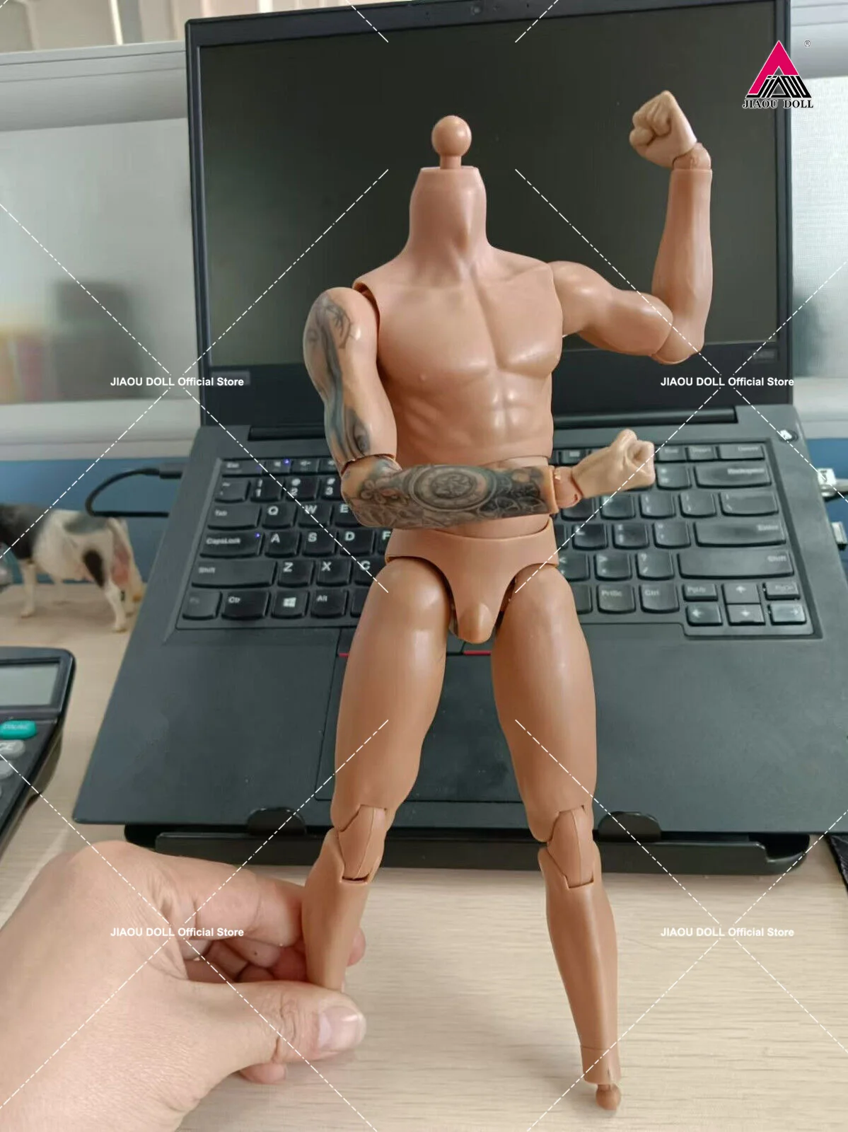 

1/6 Scale Flexible Tattoo Muscle Body Model For 12" Suntan Male Athletes Action Figure Body Doll Toys