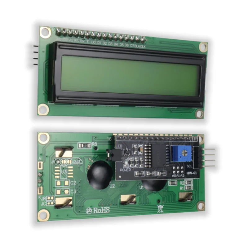 LCD1602 I2C Display Module 16x2 Character LCD Blue/Yellow Green Screen PCF8574 IIC Adapter 5V for Arduino for ESP32 Raspberry Pi