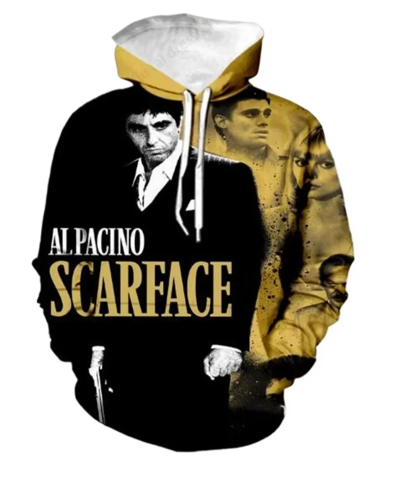 New Men/Womens Scarface Art Funny 3D Print Fashion Tracksuits Crewneck Couple hoodie Joggers Pants + Hoodies