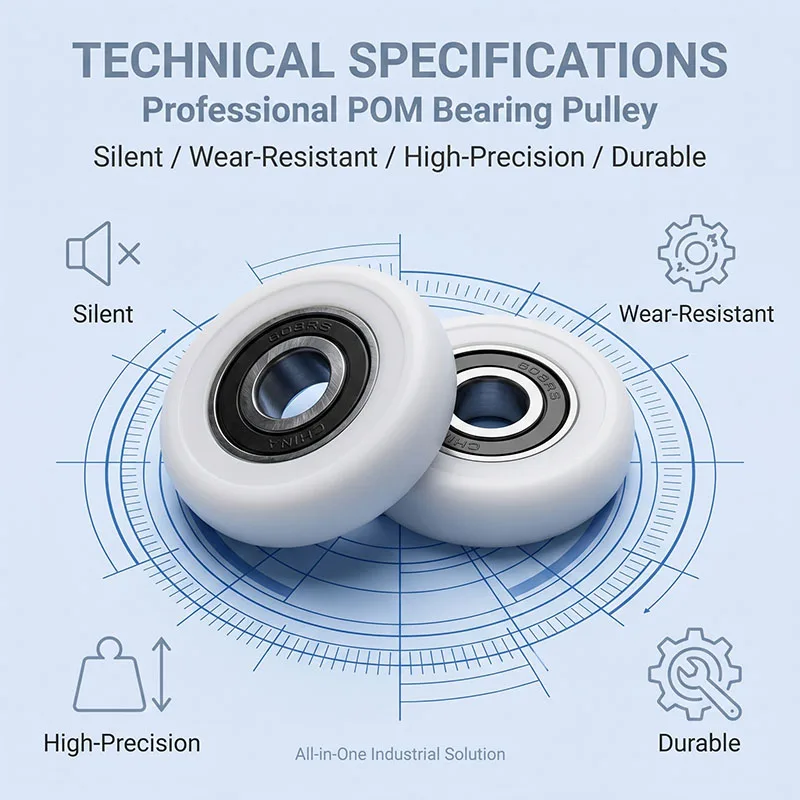 4pcs 8*32*10 mm Micro Nylon Wheel POM Coated Pulleys 32mm BSR69832-10 Rowing Machine Rollers 8*32*10 Plastic Bearing 3D Printer