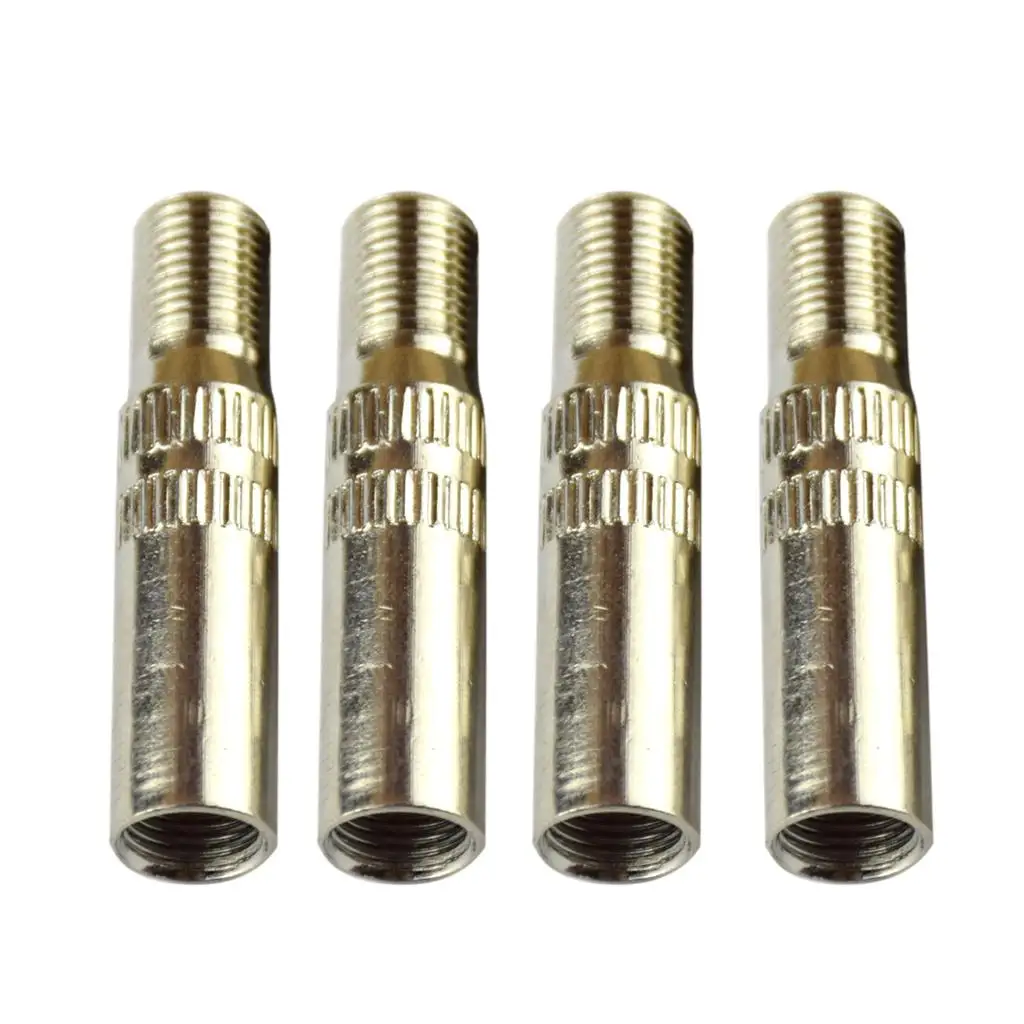 Extensions de Valve de roue de pneu de voiture en métal, camion, caravane, Type à visser, bouchon de Valve, Extension de tige, diamètre de filetage 0.3 pouces, 4 pièces