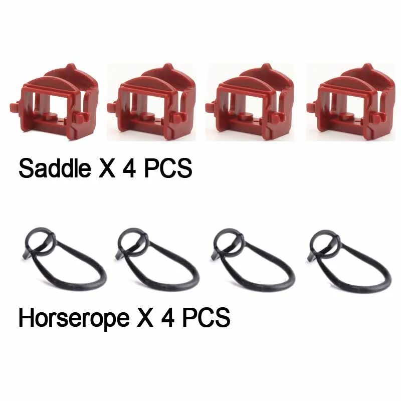 Building Block Figurine Accessories are compatible with Saddle Mount Horse Rope Reins MOC Scene Part