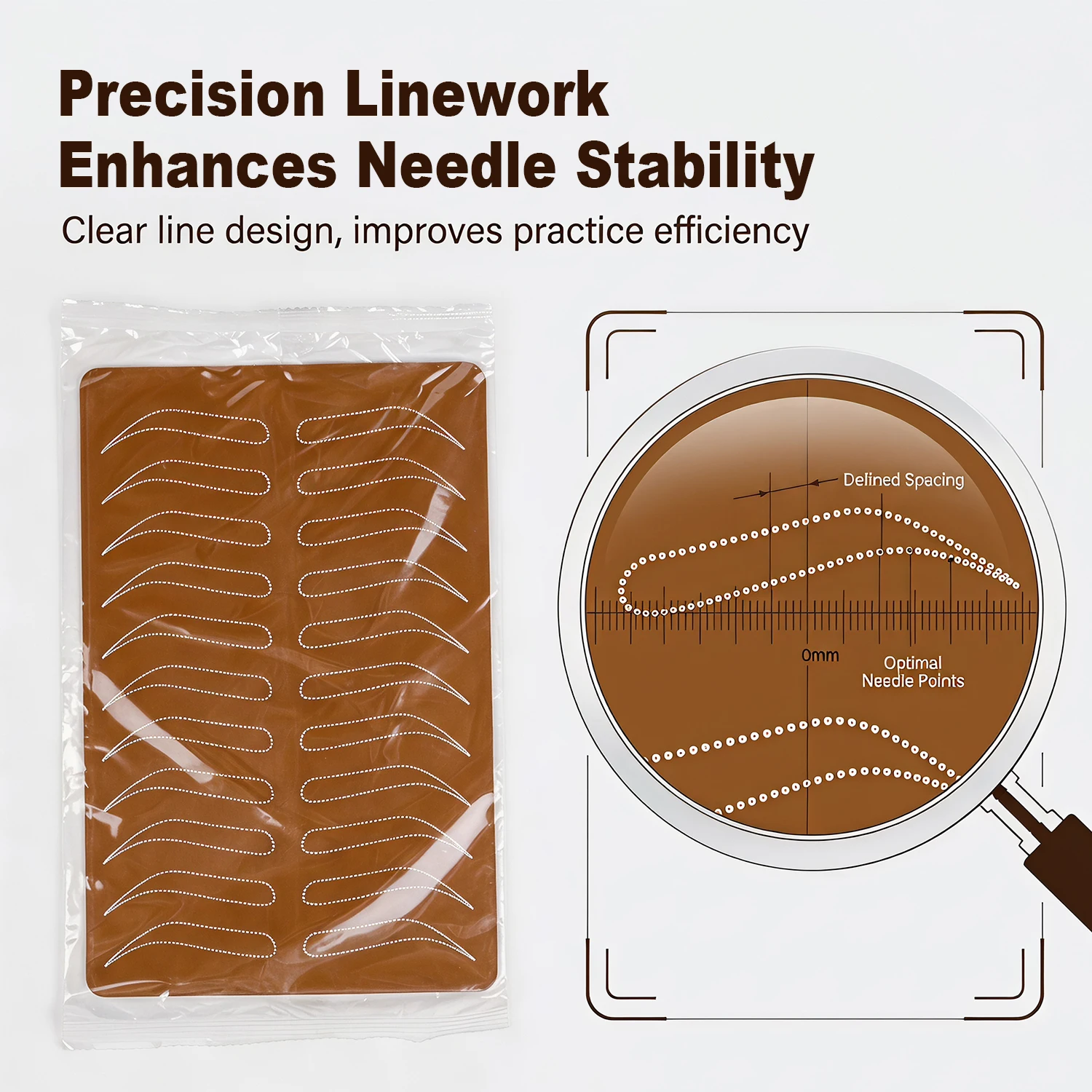 Thickened Simulation Silicone Practice Skin Eyebrow Lip Guide Pattern Fake Skin For PMU Microblading Tattoo Beginner Practice