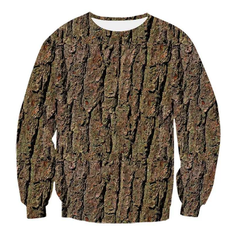 Funny Bark Camouflage 3D Printed T-Shirt Men Women Fashion Oversized Long Sleeve O-Neck T Shirts Harajuku Tees Tops Man Clothing