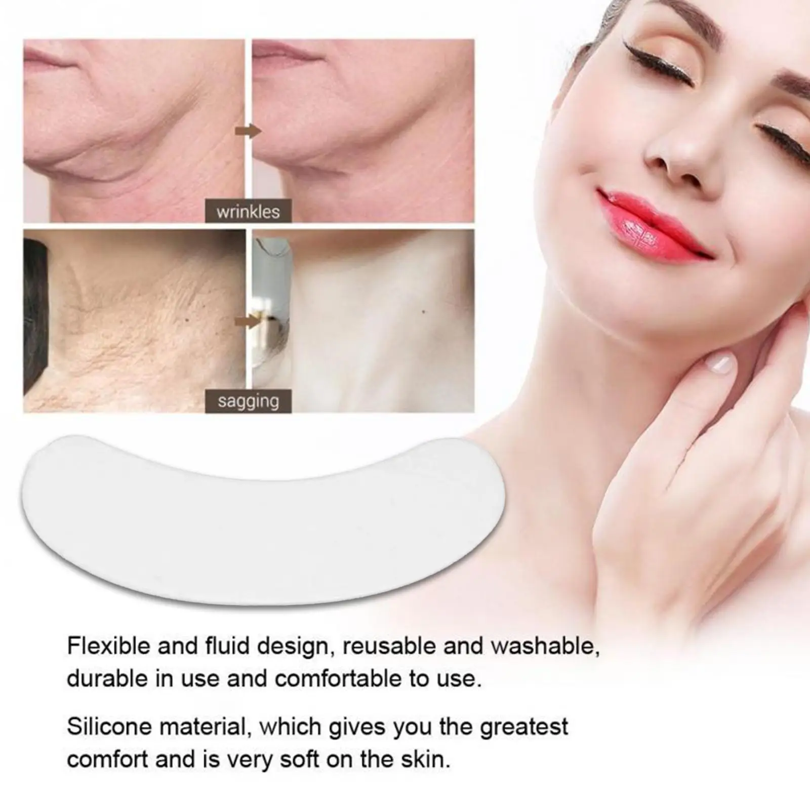 Self Adhesive Silicone Anti Wrinkle Patch Eye Bag Patch Chin Anti Wrinkle Patch Non-toxic Soft Glue Anti Wrinkle Patch