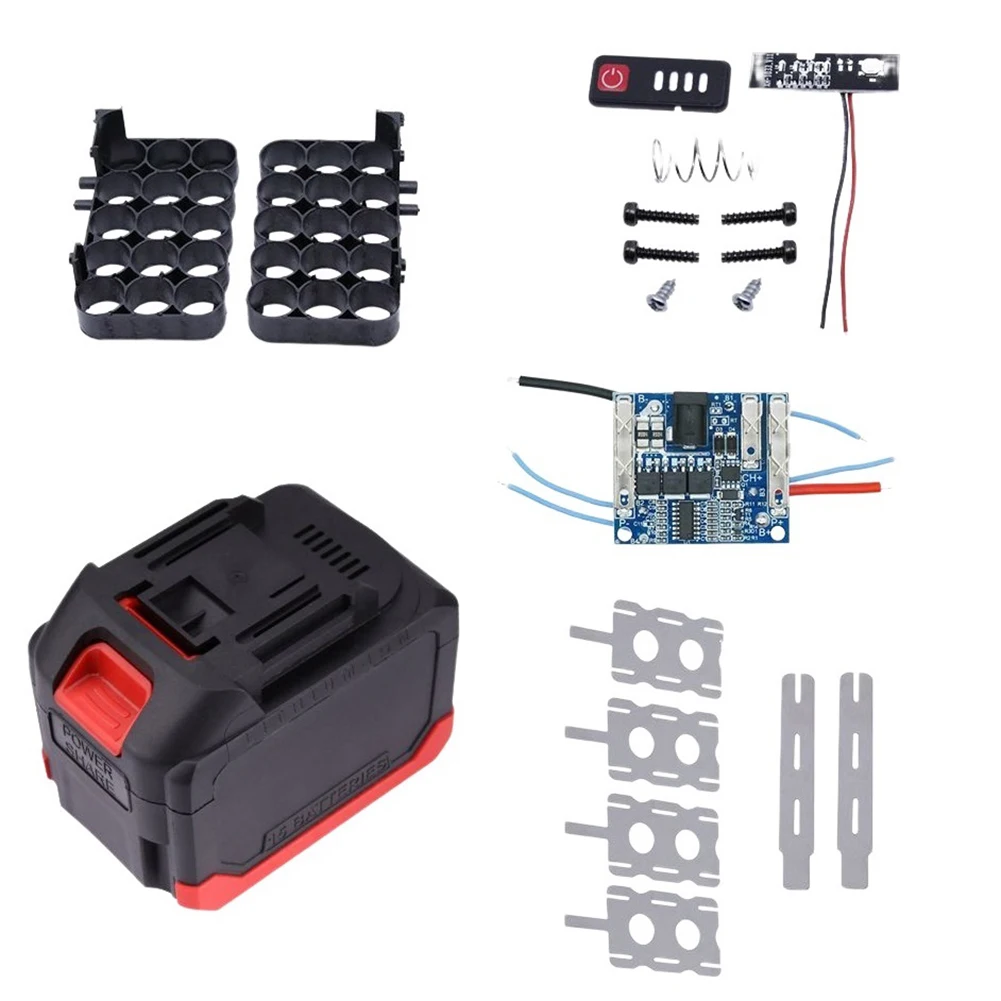 Imagem -05 - Metal Storage Box For Makita Battery Shell Overcharge Protection Electric Power Tool Acessórios 10 Núcleos 15 Núcleos 20 Núcleos