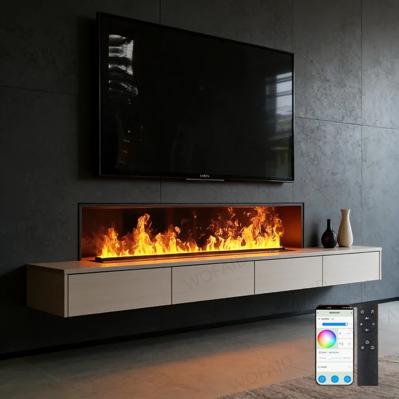 

Лучший электрический паровой камин, 3D-камин-увлажнитель с эффектом водяного пара, реалистичное пламя, увлажнитель-обогреватель, электрическая печь