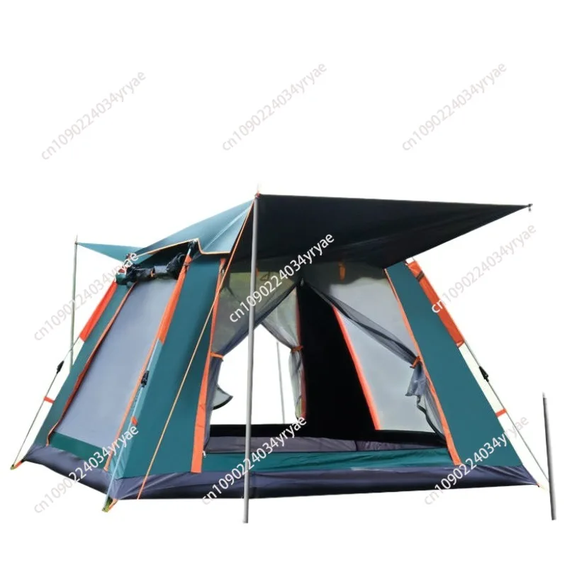 Outdoor 4-6 person tent, sunscreen, rainproof and waterproof, fully automatic camping, camping tent portable quick opening