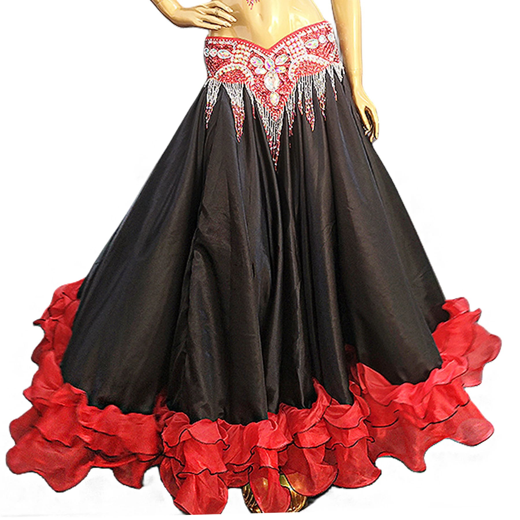 High Quality New Women 720° Belly Dancing Skirt Large Swing Dress Stage Performance Wear Belly Dance Costume