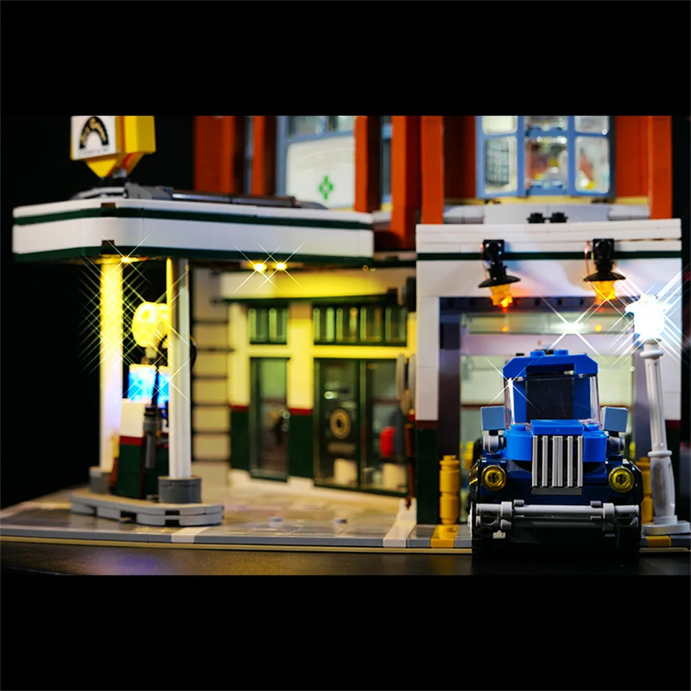 Street Lighting Set For 10264 Modular Buildings Corner Garage Not Incldue Building Block(Only Led Light Kit)