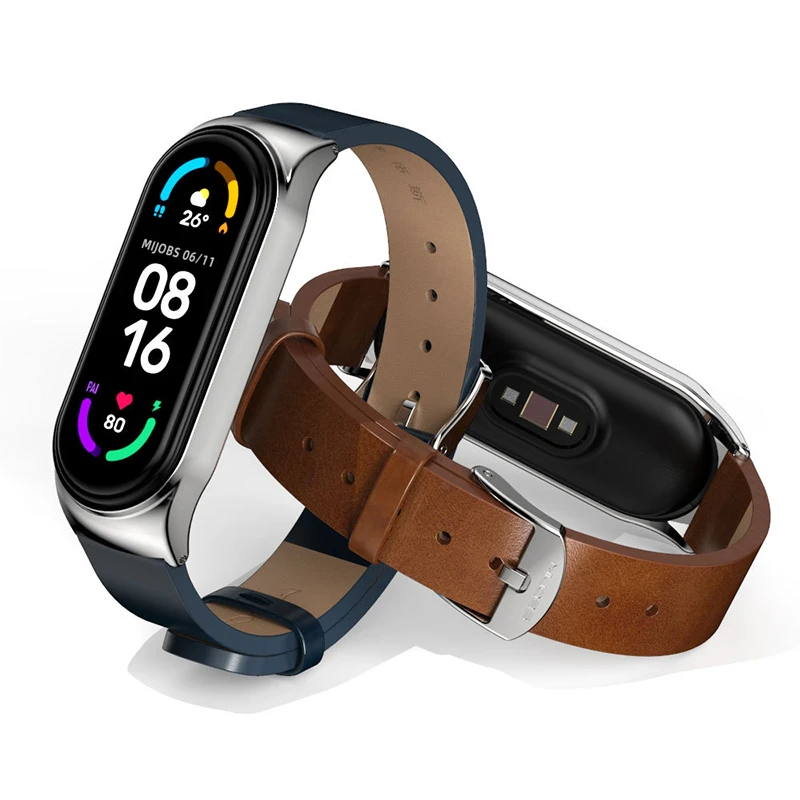 UTHAI For Xiaomi Mi Band 8 7 6 5 4 3 Pulseira Universal De Relógio Super Bracelete De Couro De Fibra Substituir 3 4/5/6/7/8 P128