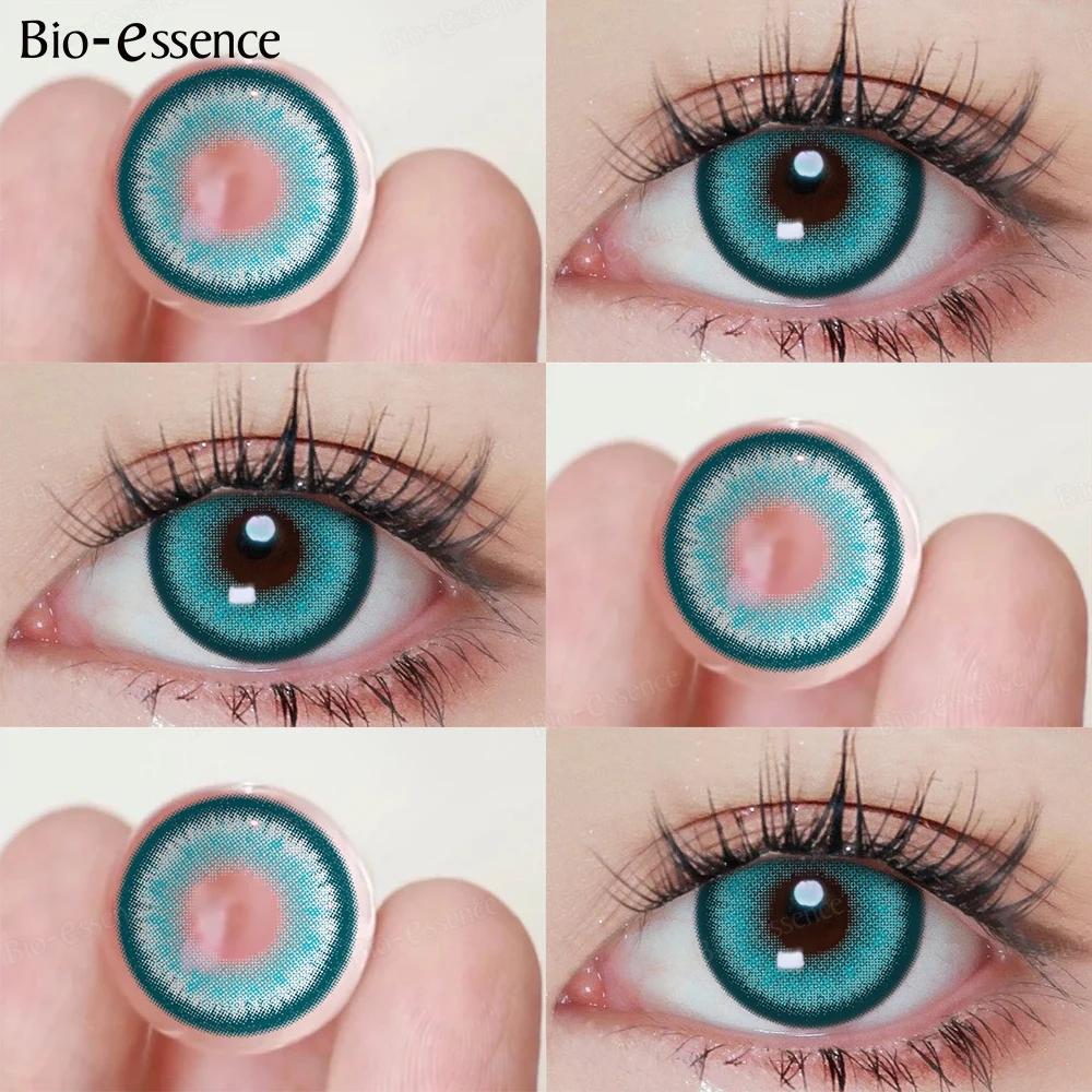 Bio-essence 1 Paar koreanische Linsen, farbige Kontaktlinsen, Y2K-Linsen, Cosplay-Linsen, rosa Linsen, grüne Linsen