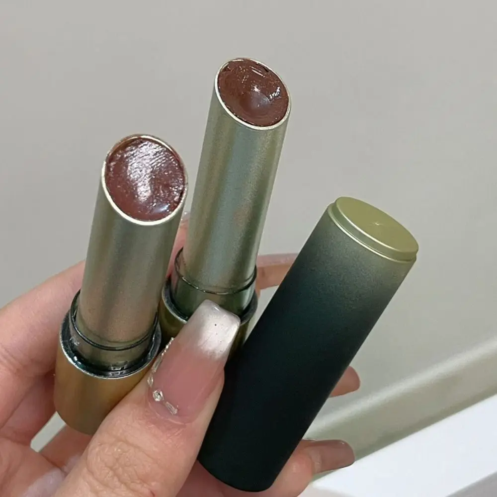 Nuevo Lápiz labial con espejo de corazón de melocotón, hidrata, miel, bálsamo labial suave para mujeres y niñas