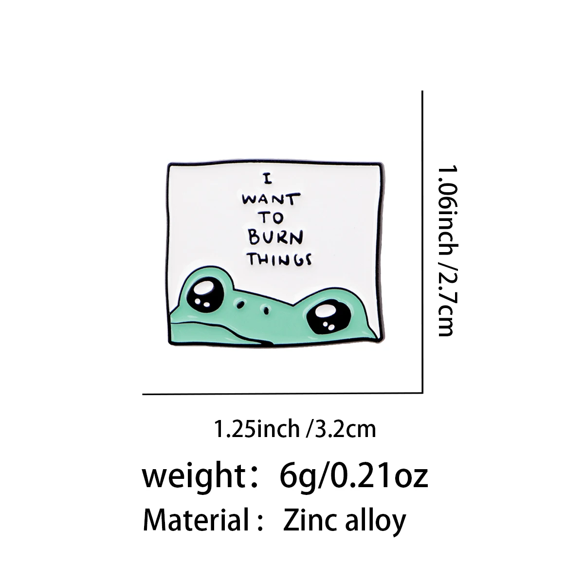 Kawaii grüne Frosch-Emaille-Pins, humorvolle „Behave No“-Broschen, Abzeichen für Rucksäcke, Sammlung, Geschenke, Schmuck, Cosplay-Zubehör – Detail 1