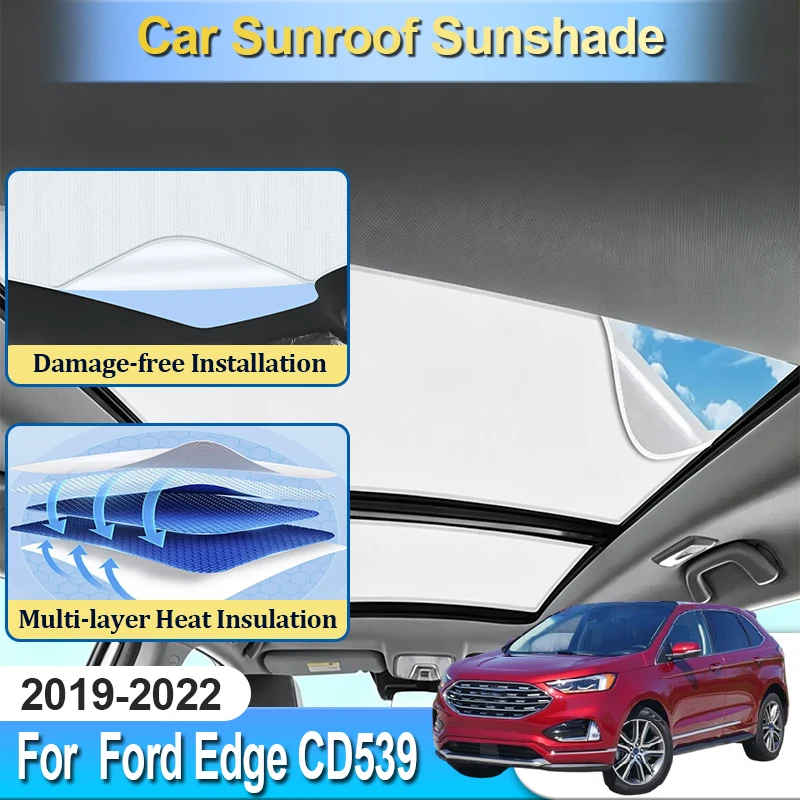 

Car Sun Cover For Ford Edge Plus CD539 Accesories 2019~2022 Window Sunroof Sunshade Visor Blocker Tools Electrostatic Body Kit
