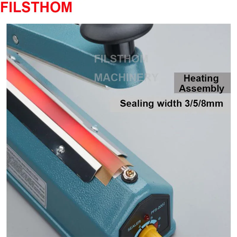 Iron Shell Hand Pressure Sealing Machine Electric Manual Impulse Heat Sealer For Plastic Non-woven Fabric Aluminium Foil Bag