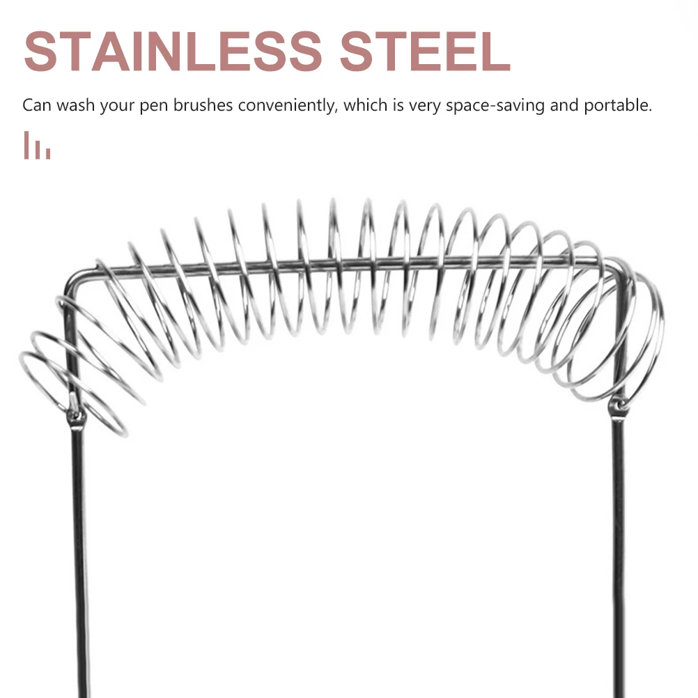 غسالة فرشاة طلاء عملية من الفولاذ المقاوم للصدأ، سهلة الاستخدام، لوازم فنية للبالغين والمحترفين، دلو غسيل الفرشاة #5