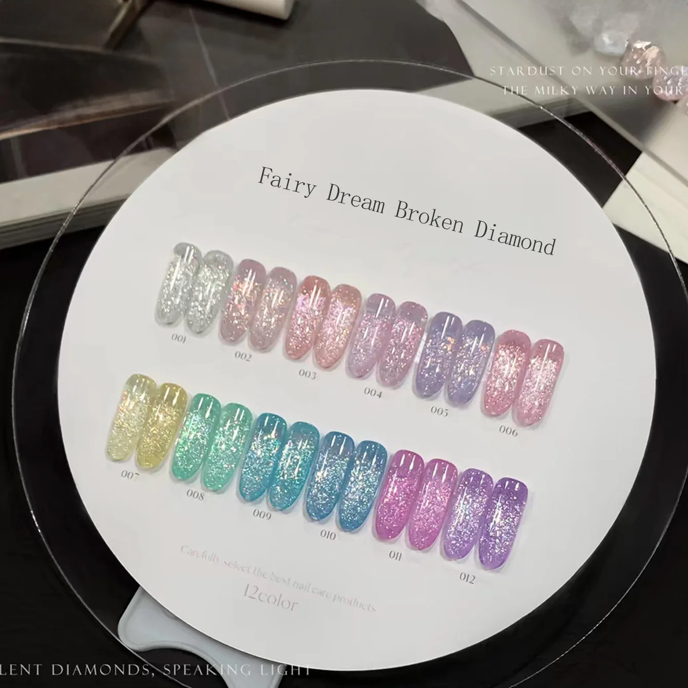 

ZH 12ML 2026 New Blue Nails Super Flash Explosive Honey Water Light Broken Ice Transparent Strobe Diamond Gel Nail Polish Nails