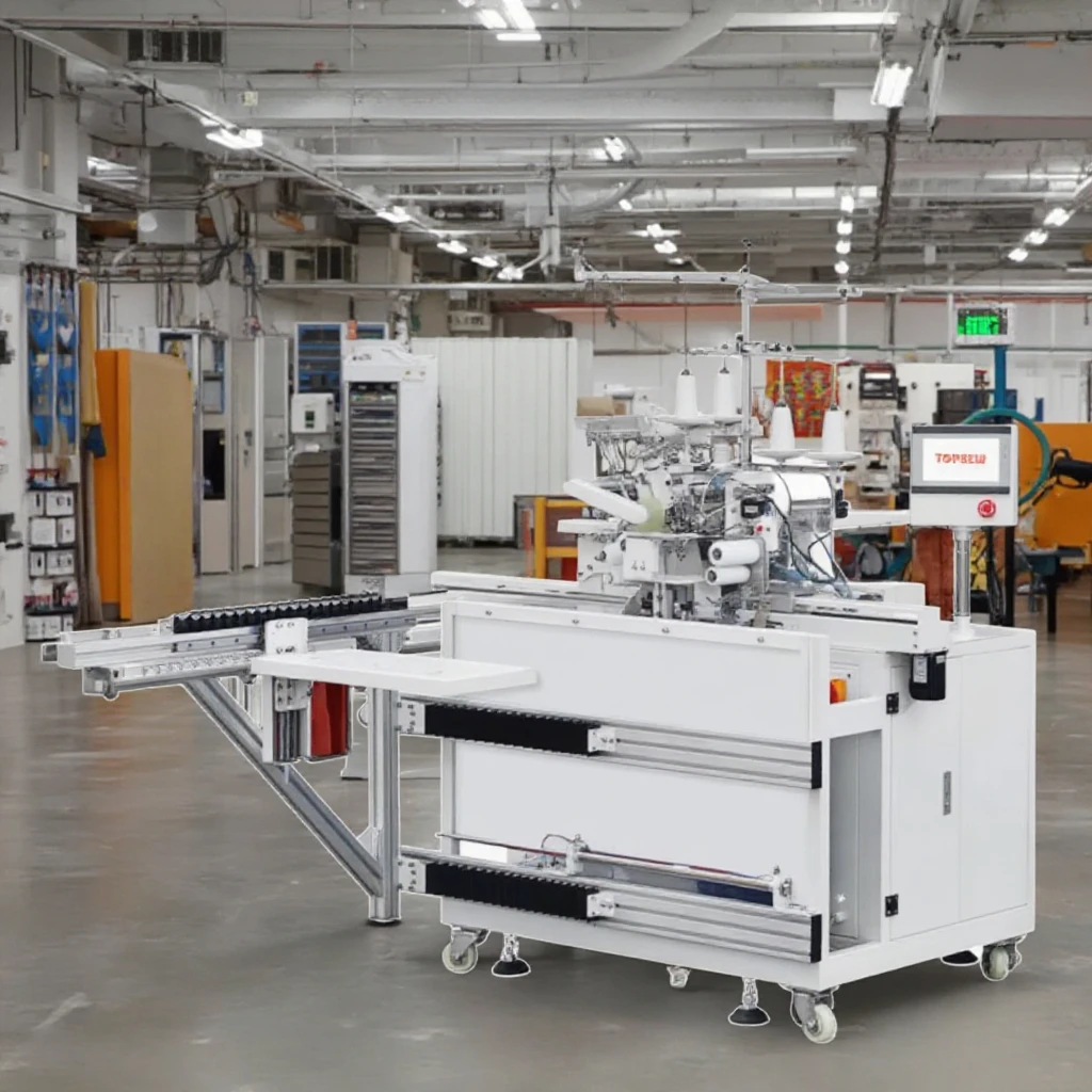 ATV&UTVNew High-Speed Automatic Flat-Bed Sewing Machine for Rib-Knitted Trousers Triple Needle High Productivity Manufacturing P