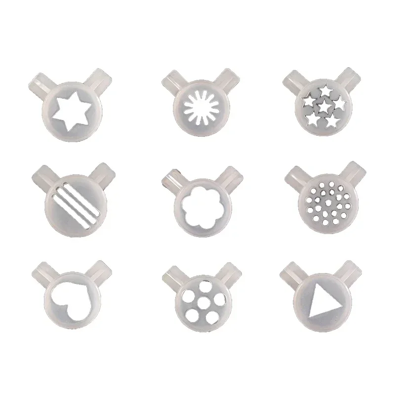 3PCS Ice Cream Shape Spare Parts for Soft Ice Cream Machine Plastic Nozzle Lids Accessories 29mm Inner Diameter