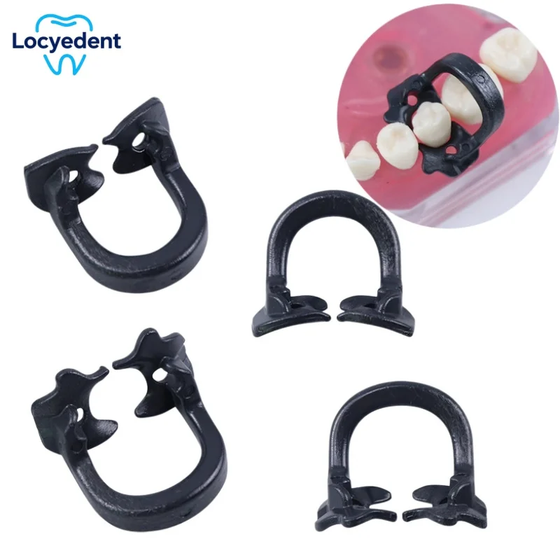 

4 шт./упак. Новые черные зажимы для резинового дампа (молярные/премолярные), клипсы для резинового барьера, инструменты из полимерных материалов для стоматологов