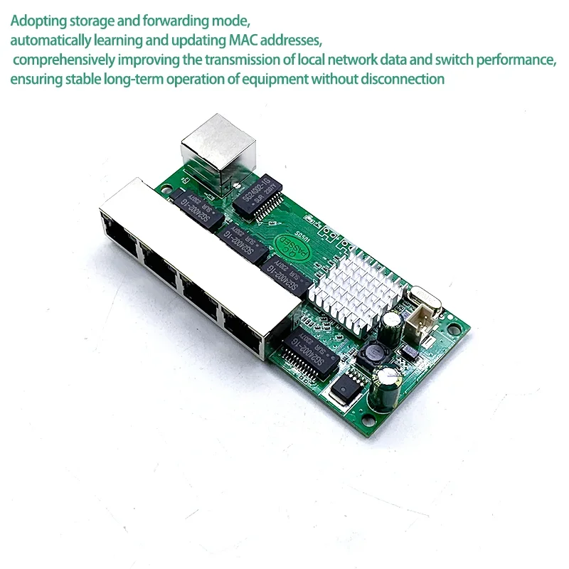 Mini PCBA 5Ports Networkmini ethernet switch module 10/100/1000Mbps 5V-24V