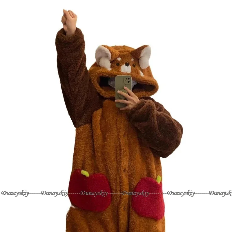 الكبار الراكون الجلباب نيسيس منامة الكرتون بيجامة الراكون Kigurumi هالوين تأثيري ازياء ملابس النوم الحيوان ملابس خاصة