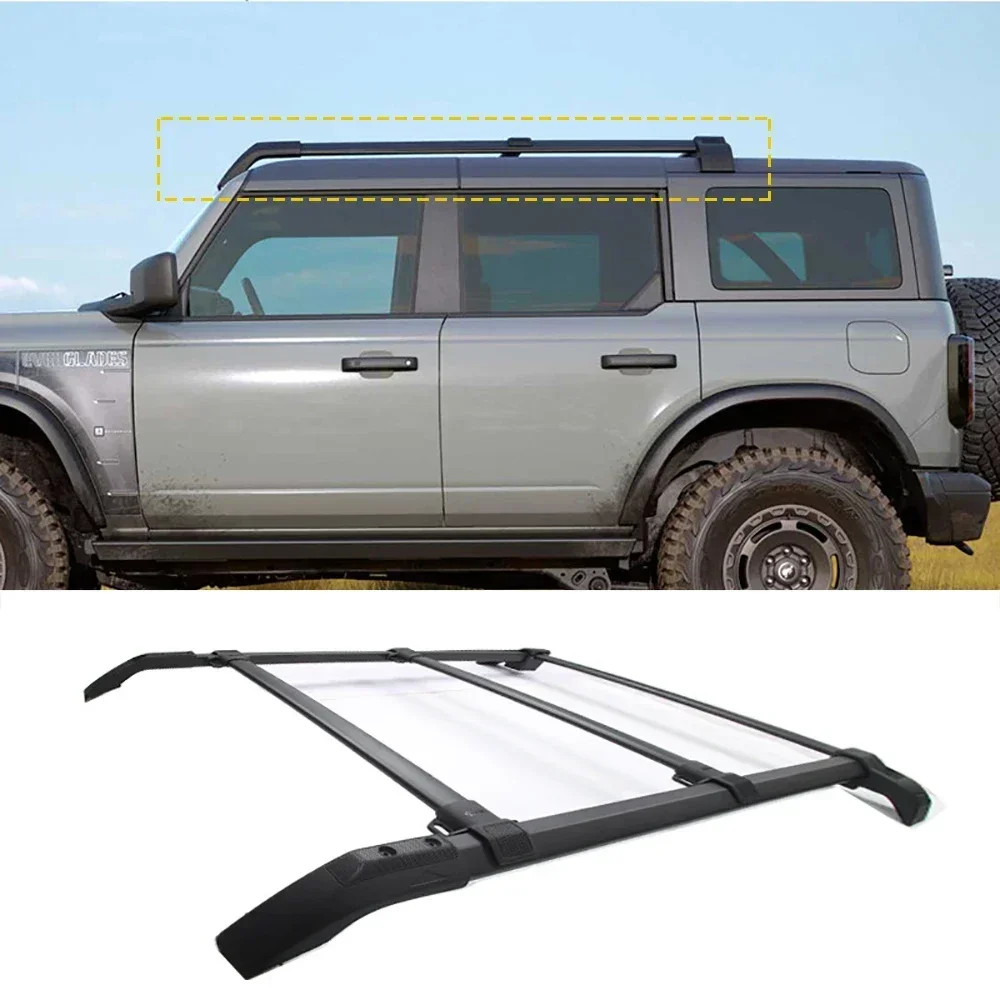 

XDSAluminum Alloy Car Roof Rack For Ford Bronco 2021 2022 4doors Side Bars Cross Rails Roof Rack Luggage Carrier Rack