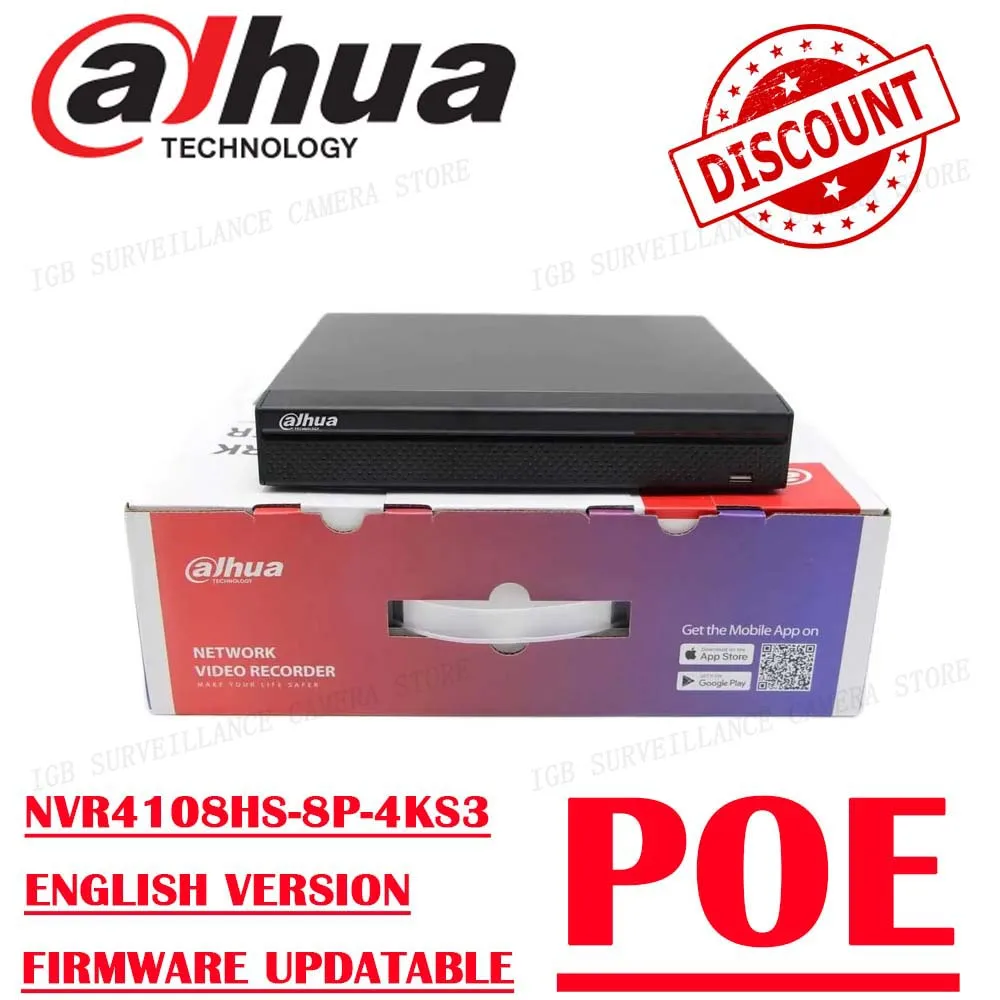 gravador de video dahua compact network suporte 4k h265 8poe port 8ch 1u 8poe nvr 1hdd lite 01