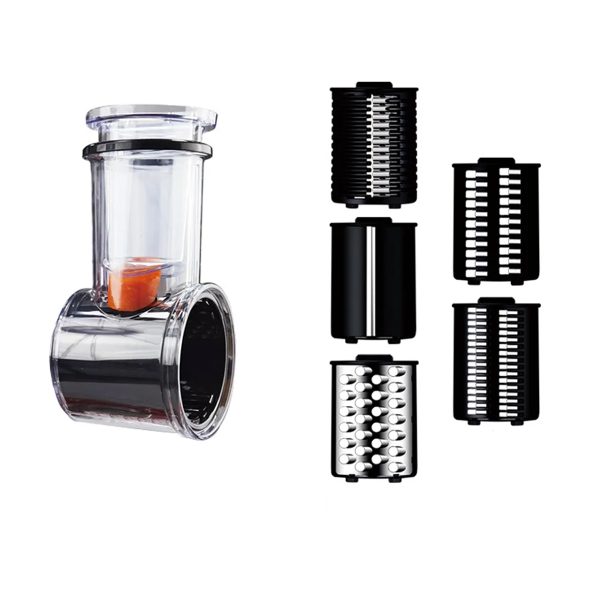 Stainless Steel Slicer and Shredder Attachment for Kitchen, Aid Stand Mixer com 5 Blade, Vegetable Slicer, Salad Maker